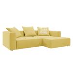 Ecksofa Heaven Casual Webstoff Stoff TBO: 55 pastel yellow - Longchair davorstehend rechts - Schlaffunktion - Bettkasten