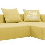 Ecksofa Heaven Casual Webstoff Stoff TBO: 55 pastel yellow - Longchair davorstehend rechts - Schlaffunktion - Bettkasten