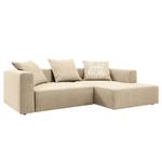 Ecksofa Heaven Casual Webstoff Stoff TCU: 1 warm beige - Longchair davorstehend rechts - Keine Funktion