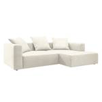 Ecksofa Heaven Casual XL Webstoff Creme - Longchair davorstehend rechts - Keine Funktion