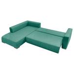 Ecksofa Heaven Casual XL Webstoff Petrol - Longchair davorstehend links - Schlaffunktion - Bettkasten