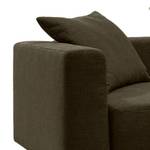 Ecksofa Heaven Casual XL Webstoff Braun - Longchair davorstehend rechts - Schlaffunktion - Bettkasten