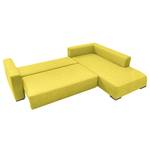 Ecksofa Heaven Casual XL Webstoff Grün - Longchair davorstehend rechts - Schlaffunktion - Bettkasten