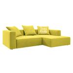 Ecksofa Heaven Casual XL Webstoff Grün - Longchair davorstehend rechts - Keine Funktion