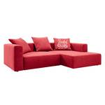 Hoekbank Heaven Casual XL Rood - Longchair vooraanzicht rechts - Slaapfunctie - Opbergruimte