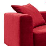 Ecksofa Heaven Casual XL Webstoff Rot - Longchair davorstehend rechts - Schlaffunktion - Bettkasten