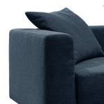 Ecksofa Heaven Casual XL Webstoff Dunkelblau - Longchair davorstehend rechts - Schlaffunktion - Bettkasten