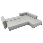 Ecksofa Heaven Casual XL Webstoff Platin - Longchair davorstehend rechts - Schlaffunktion - Bettkasten