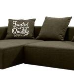 Ecksofa Heaven Casual XL Webstoff Braun - Longchair davorstehend links - Keine Funktion