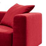 Ecksofa Heaven Casual XL Webstoff Rot - Longchair davorstehend links - Schlaffunktion - Bettkasten
