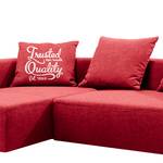 Ecksofa Heaven Casual XL Webstoff Rot - Longchair davorstehend links - Schlaffunktion - Bettkasten