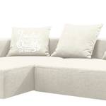 Ecksofa Heaven Casual XL Webstoff Creme - Longchair davorstehend links - Keine Funktion