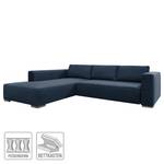 Canapé d'angle Heaven Colors Style M Tissu - Tissu TCU : 16 navy blue - Méridienne courte à gauche (vue de face) - Fonction couchage - Coffre de lit