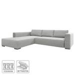 Ecksofa Heaven Colors Style M Webstoff Stoff TCU: 9 light grey - Longchair davorstehend links - Schlaffunktion - Bettkasten