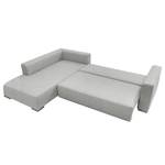 Ecksofa Heaven Colors Style M Webstoff Stoff TCU: 9 light grey - Longchair davorstehend links - Schlaffunktion - Bettkasten