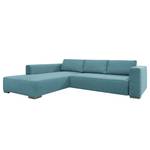 Ecksofa Heaven Colors Style M Webstoff Stoff TCU: 6 fresh blue - Longchair davorstehend links - Schlaffunktion - Bettkasten