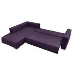 Hoekbank Heaven Colors Style M geweven stof - Stof TCU: 47 very purple - Longchair vooraanzicht links - Slaapfunctie - Opbergruimte
