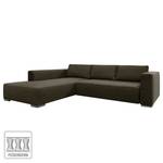 Ecksofa Heaven Colors Style M Webstoff Stoff TCU: 4 vintage brown - Longchair davorstehend links - Keine Funktion