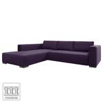 Hoekbank Heaven Colors Style M geweven stof - Stof TCU: 47 very purple - Longchair vooraanzicht links - Geen functie