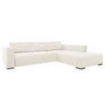 Ecksofa Heaven Colors Style M Webstoff Stoff TCU: 0 pure white - Longchair davorstehend rechts - Schlaffunktion - Bettkasten