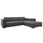 Ecksofa Heaven Colors Style M Webstoff Stoff TCU: 19 pencil grey - Longchair davorstehend rechts - Schlaffunktion - Bettkasten