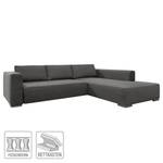 Ecksofa Heaven Colors Style M Webstoff Stoff TCU: 19 pencil grey - Longchair davorstehend rechts - Schlaffunktion - Bettkasten