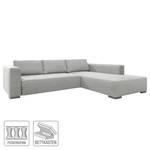 Canapé d'angle Heaven Colors Style M Tissu - Tissu TCU : 9 light grey - Méridienne courte à droite (vue de face) - Fonction couchage - Coffre de lit