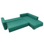 Ecksofa Heaven Colors Style M Webstoff Stoff TCU: 3 ocean blue - Longchair davorstehend rechts - Schlaffunktion - Bettkasten