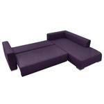 Hoekbank Heaven Colors Style M geweven stof - Stof TCU: 47 very purple - Longchair vooraanzicht rechts - Slaapfunctie - Opbergruimte