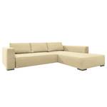 Ecksofa Heaven Colors Style M Webstoff Stoff TCU: 1 warm beige - Longchair davorstehend rechts - Keine Funktion