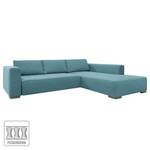 Ecksofa Heaven Colors Style M Webstoff Stoff TCU: 6 fresh blue - Longchair davorstehend rechts - Keine Funktion