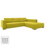 Ecksofa Heaven Colors Style M Webstoff Stoff TCU: 5 cool lemon - Longchair davorstehend rechts - Keine Funktion