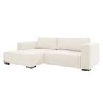 Ecksofa Heaven Colors Style S Webstoff Stoff TCU: 0 pure white - Longchair davorstehend links - Schlaffunktion