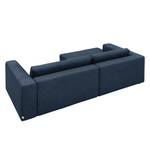 Ecksofa Heaven Colors Style S Webstoff Stoff TCU: 16 navy blue - Longchair davorstehend links - Schlaffunktion