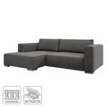 Ecksofa Heaven Colors Style S Webstoff Stoff TCU: 19 pencil grey - Longchair davorstehend links - Schlaffunktion