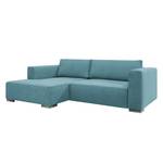 Ecksofa Heaven Colors Style S Webstoff Stoff TCU: 6 fresh blue - Longchair davorstehend links - Schlaffunktion
