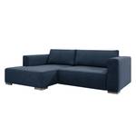 Hoekbank Heaven Colors Style S geweven stof - Stof TCU: 16 navy blue - Longchair vooraanzicht links - Geen functie