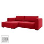 Ecksofa Heaven Colors Style S Webstoff Stoff TCU: 7 warm red - Longchair davorstehend links - Keine Funktion