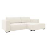 Ecksofa Heaven Colors Style S Webstoff Stoff TCU: 0 pure white - Longchair davorstehend rechts - Schlaffunktion