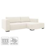 Ecksofa Heaven Colors Style S Webstoff Stoff TCU: 0 pure white - Longchair davorstehend rechts - Schlaffunktion