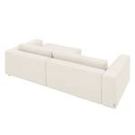 Ecksofa Heaven Colors Style S Webstoff Stoff TCU: 0 pure white - Longchair davorstehend rechts - Schlaffunktion