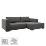 Divano angolare Heaven Colors Style S Tessuto - Tessuto TCU: 19 pencil grey - Longchair preimpostata a destra - Funzione letto