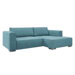 Ecksofa Heaven Colors Style S Webstoff Stoff TCU: 6 fresh blue - Longchair davorstehend rechts - Schlaffunktion