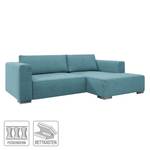 Canapé d'angle Heaven Colors Style S Tissu - Tissu TCU : 6 fresh blue - Méridienne courte à droite (vue de face) - Fonction couchage