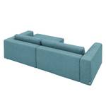 Ecksofa Heaven Colors Style S Webstoff Stoff TCU: 6 fresh blue - Longchair davorstehend rechts - Schlaffunktion