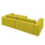 Hoekbank Heaven Colors Style S geweven stof - Stof TCU: 5 cool lemon - Longchair vooraanzicht rechts - Slaapfunctie