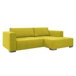 Canapé d'angle Heaven Colors Style S Tissu - Tissu TCU : 5 cool lemon - Méridienne courte à droite (vue de face) - Fonction couchage