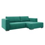 Ecksofa Heaven Colors Style S Webstoff Stoff TCU: 3 ocean blue - Longchair davorstehend rechts - Schlaffunktion