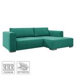 Ecksofa Heaven Colors Style S Webstoff Stoff TCU: 3 ocean blue - Longchair davorstehend rechts - Schlaffunktion