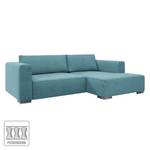 Hoekbank Heaven Colors Style S geweven stof - Stof TCU: 6 fresh blue - Longchair vooraanzicht rechts - Geen functie